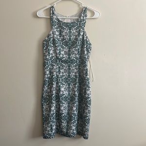 Green printed dress